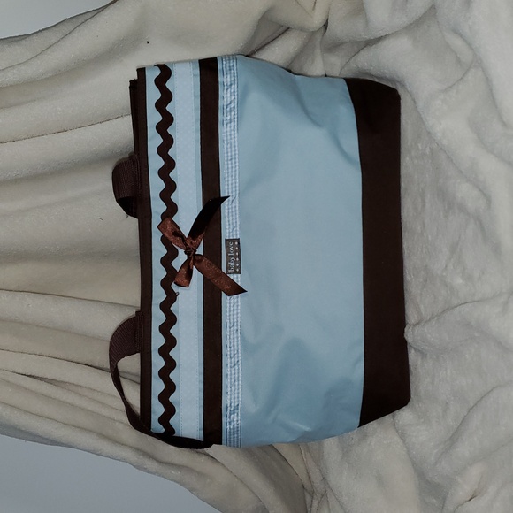 Blue & Brown Diaper Bag - Picture 1 of 10